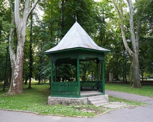 calm walk through a Romanian city park